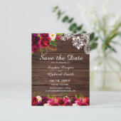 Begrotingsland Bourgogne Floral wood sparen datum (Staand voorkant)