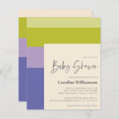 Begrotingsluik Paarse groene streep modern Baby sh (Voorkant / Achterkant)