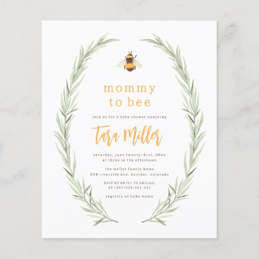 Begrotingsmammie om een Baby shower te zijn dat ge (Voorkant)