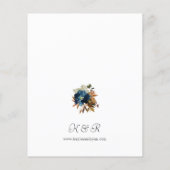 Begrotingsmarine, Sinaasappel en bruine Floral 2 b Flyer (Achterkant)