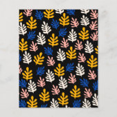 Begrotingsmatisme botanisch blauw zwart Baby showe (Achterkant)