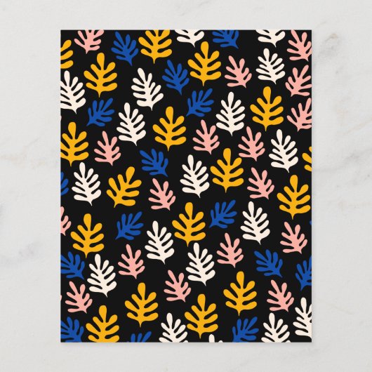 Begrotingsmatisme botanisch blauw zwart Baby showe (Achterkant)