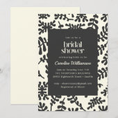 Begrotingsmatisme Botanische Black White Vrijgezel Kaart (Voorkant / Achterkant)