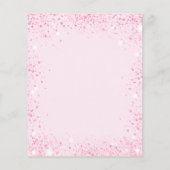 Begrotingsmeisje met Baby shower blush roze glitte (Achterkant)