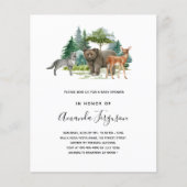 Begrotingsmiddelen baby shower bosbos beer (Voorkant)