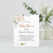 Begrotingsmiddelen Baby shower hommel bijenbloem (Staand voorkant)