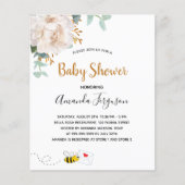 Begrotingsmiddelen Baby shower hommel bijenbloem (Voorkant)