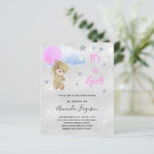 Begrotingsmiddelen Baby shower teddybeer meisje ro (Staand voorkant)