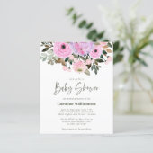 Begrotingsmiddelen Lila Pink Floral Cute Baby show (Staand voorkant)