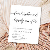 Begrotingsminimumaantal bruiloft na partijuitnodig flyer