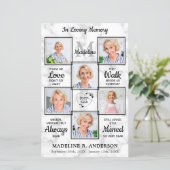 Begrotingsmodern Marmer Memorial Funeral Programme (Staand voorkant)