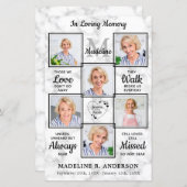 Begrotingsmodern Marmer Memorial Funeral Programme (Voorkant / Achterkant)