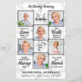 Begrotingsmodern Marmer Memorial Funeral Programme (Voorkant)