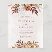 Begrotingsnajaar Floral Botanical Save the Date (Voorkant)