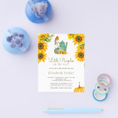 Begrotingsnajaar herfst roestvrij baby shower uitn flyer (Enkel)