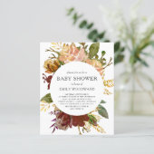 Begrotingsnajaar Rustic Floral Baby shower (Staand voorkant)