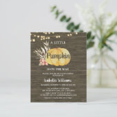 Begrotingsnajaar Rustic Wood Pumpkin Baby shower (Staand voorkant)