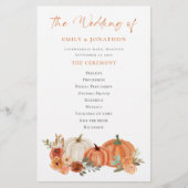 Begrotingsnajaarsprogramma Pumpkins Florals Weddin (Voorkant)