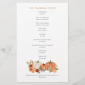 Begrotingsnajaarsprogramma Pumpkins Florals Weddin (Achterkant)