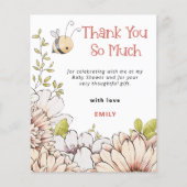 Begrotingsnavelkoraal Baby shower Dank u wel (Voorkant)