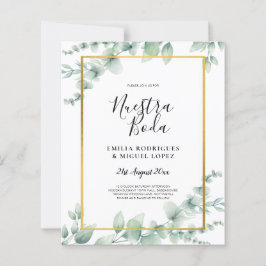 BEGROTINGSNUESTRA BODA Eucalyptus GOLD QR CODE Fly