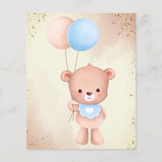 Begrotingsonderzoek met baby shower van de begroti (Achterkant)