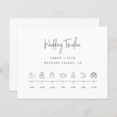 Begrotingsoverzicht van de agenda voor de bruiloft (Voorkant / Achterkant)