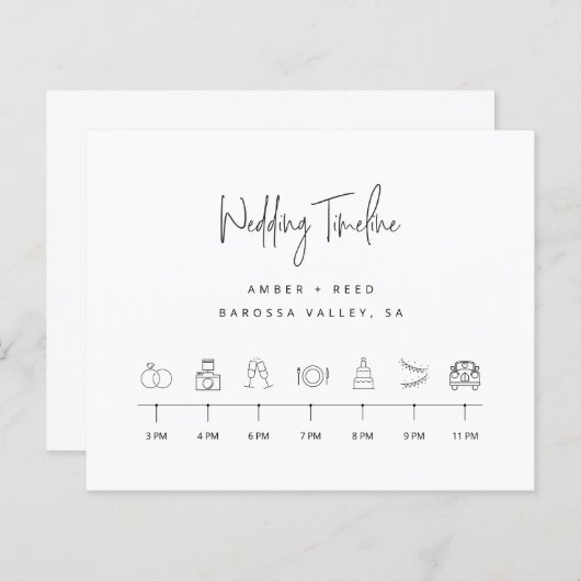 Begrotingsoverzicht van de agenda voor de bruiloft (Voorkant / Achterkant)