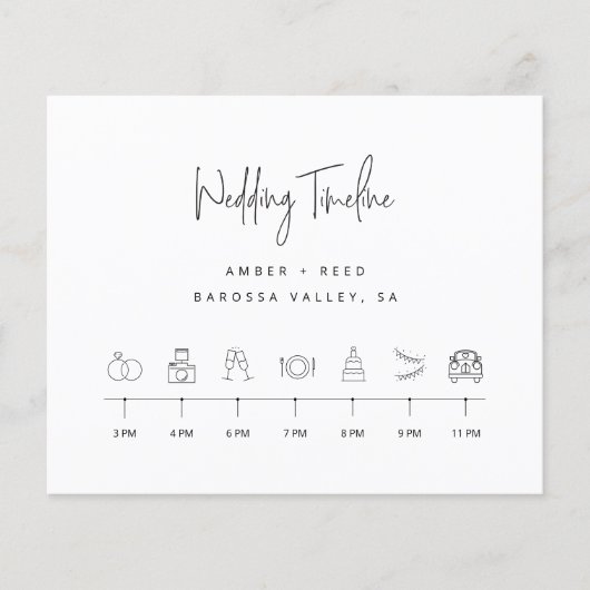 Begrotingsoverzicht van de agenda voor de bruiloft flyer (Voorkant)