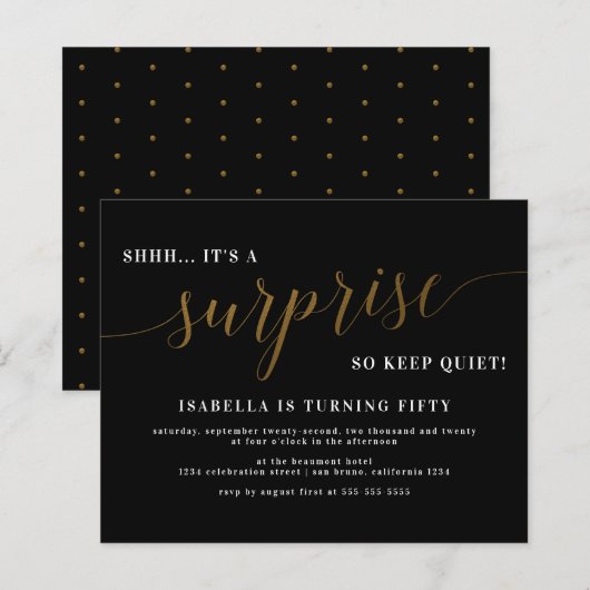 Begrotingspagina voor zwarte en goudschrander (Voorkant / Achterkant)