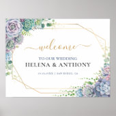 Begrotingspakket met botanische bruiloft Welkomstb Poster (Voorkant)