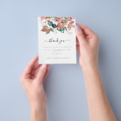 BEGROTINGSPAPIER | Roze Floral Weddenschap Harteli Flyer (Hand)