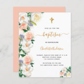 Begrotingspaptisme waterkleurige bloemkolen roze w (Voorkant / Achterkant)