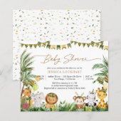 Begrotingspartij in de uitnodiging van het Baby sh (Voorkant / Achterkant)