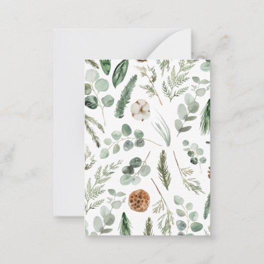 begrotingsplafond met smakelijk kerstscript notitiekaartje (Achterkant)