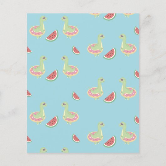 BEGROTINGSPLAKJE Dino Pool Birthday (Achterkant)