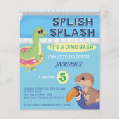 BEGROTINGSPLAKJE Dino Pool Birthday (Voorkant)