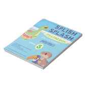 BEGROTINGSPLAKJE Dino Pool Birthday Notitieblok (Linkerzijde)