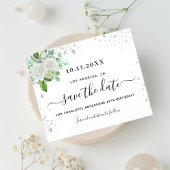 Begrotingsplechtigheid floral white save the date