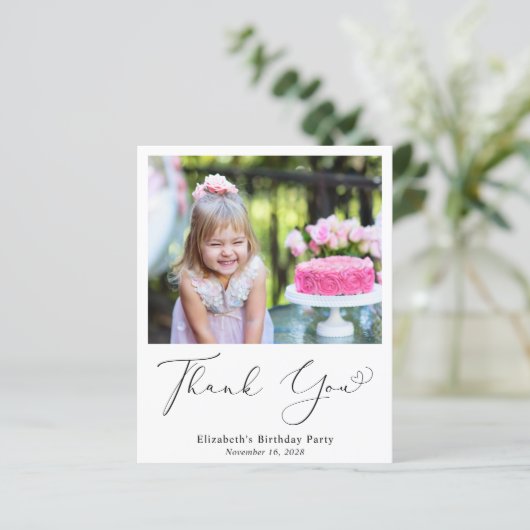 Begrotingspost Foto van Birthday Hartelijk dank (Staand voorkant)