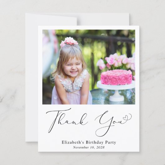 Begrotingspost Foto van Birthday Hartelijk dank (Voorkant)