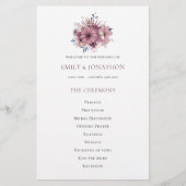 Begrotingsprogramma Paarse Florals Foliage Weduwen (Voorkant)