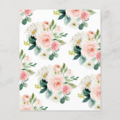 Begrotingsroze en groen laat Baby shower uitnodige (Achterkant)