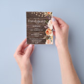 Begrotingsroze en PerzikFloral met Lichtvrienden Flyer (Hand)