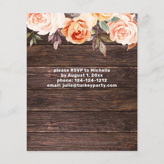 Begrotingsroze en PerzikFloral met Lichtvrienden Flyer (Achterkant)