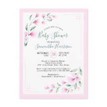 Begrotingsroze Waterverf Florence Baby shower