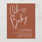 Begrotingsrust Genderneutrale uitnodiging tot Baby (Voorkant)