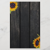 Begrotingsrustige zonnebloemen, chic bruiloft menu (Achterkant)