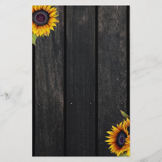 Begrotingsrustige zonnebloemen, chic bruiloft menu (Achterkant)