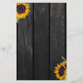 Begrotingsrustige zonnebloemen, chic bruiloft menu (Achterkant)